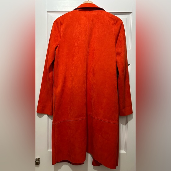 Zara Faux suede red/orange duster coat - Picture 2 of 4